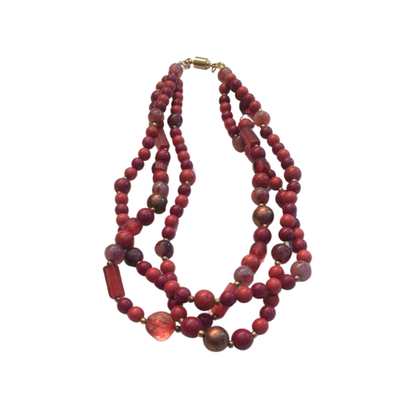 Triple Layered Bead Necklace